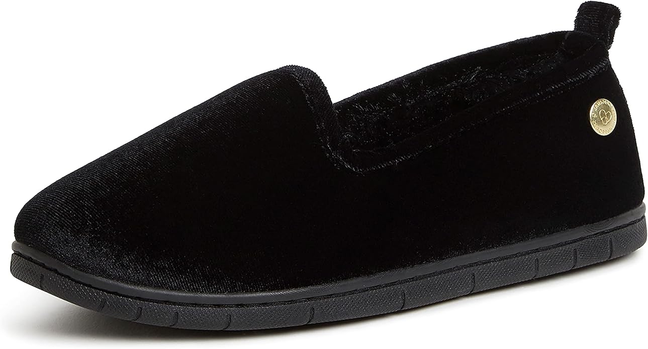 Dearfoams Women's Rachel Shiny Velour Closed Back Slipper Review