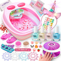 Glow in Dark Kids Spa Day Kit for Girls - Complete 42+ Piece Spa Set