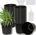 60-Pack 2 Gallon Flexible Plant Pots with Labels - Space Saving