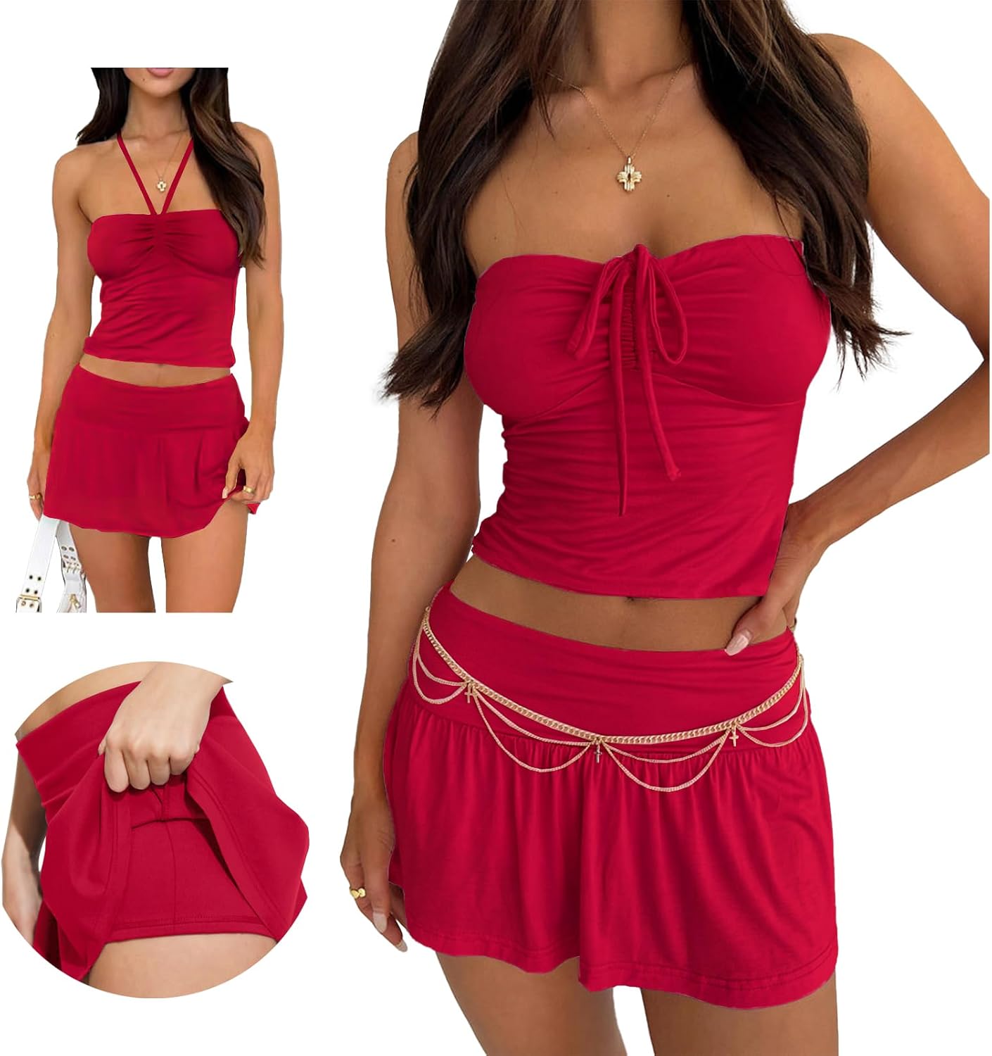 Hafailia Summer Two Piece Outfits for Women - Y2K Style