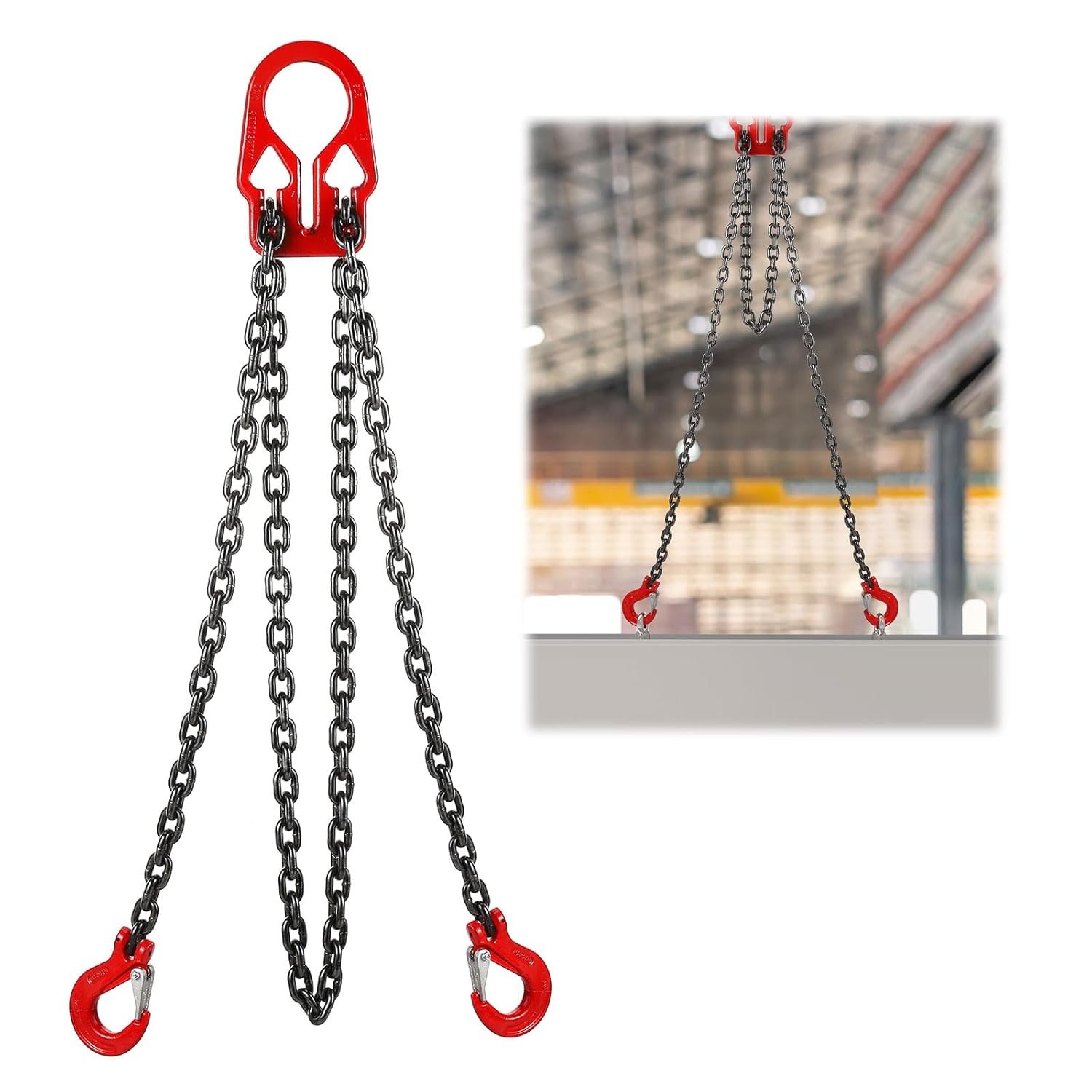 BEAMNOVA Lifting Chains with Adjuster Hooks for Heavy Duty Use