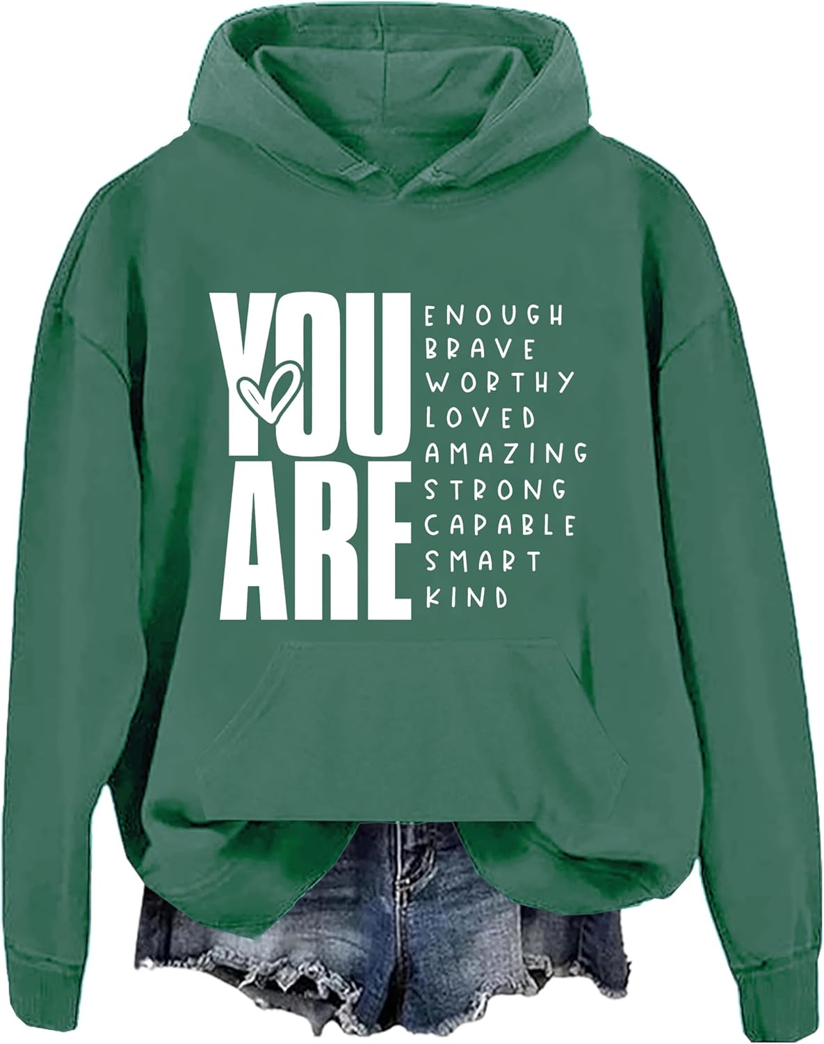 You Are Enough Hoodie - Empowering Unisex Comfort