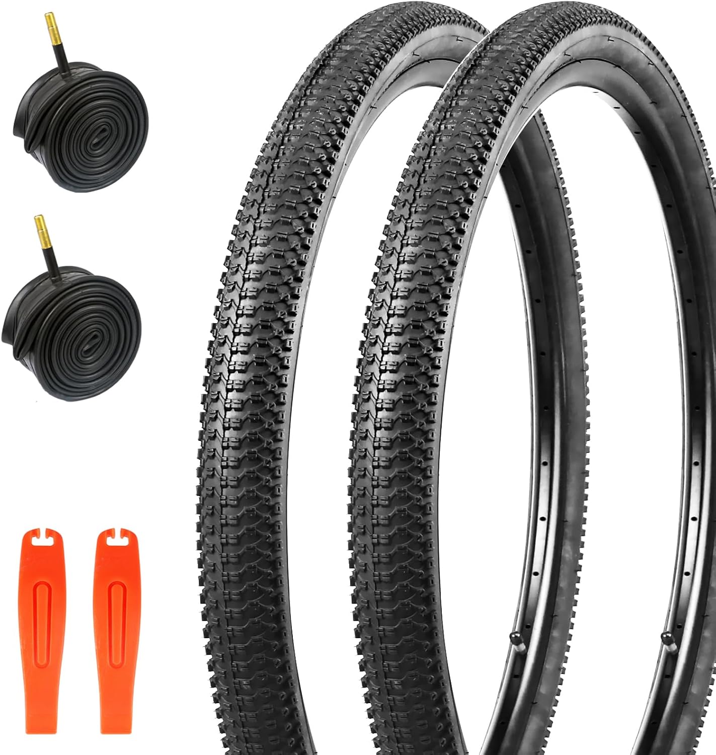 WEEROCK MTB Bike Tire Two Pack for 24 to 29 Inch Bikes
