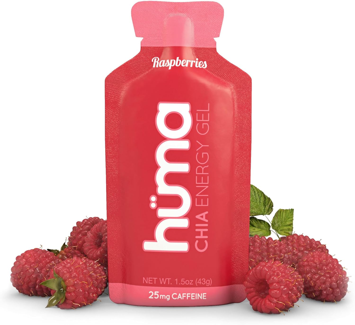 Huma Chia Energy Gel for Endurance Exercise with Raspberries