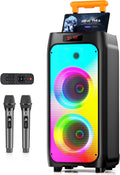Karaoke Machine with 2 Wireless Microphones - 500W Party Speaker