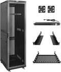 Tecmojo 42U Server Rack Network Cabinet - Heavy Duty 1800lb Capacity