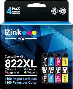 E-Z Ink Pro 822XL Remanufactured Ink Cartridges for Epson