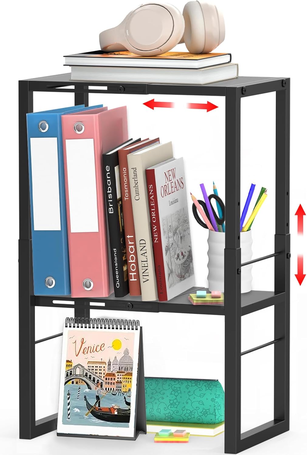 Adjustable Locker Organizer Shelf for School, Office, and Gym