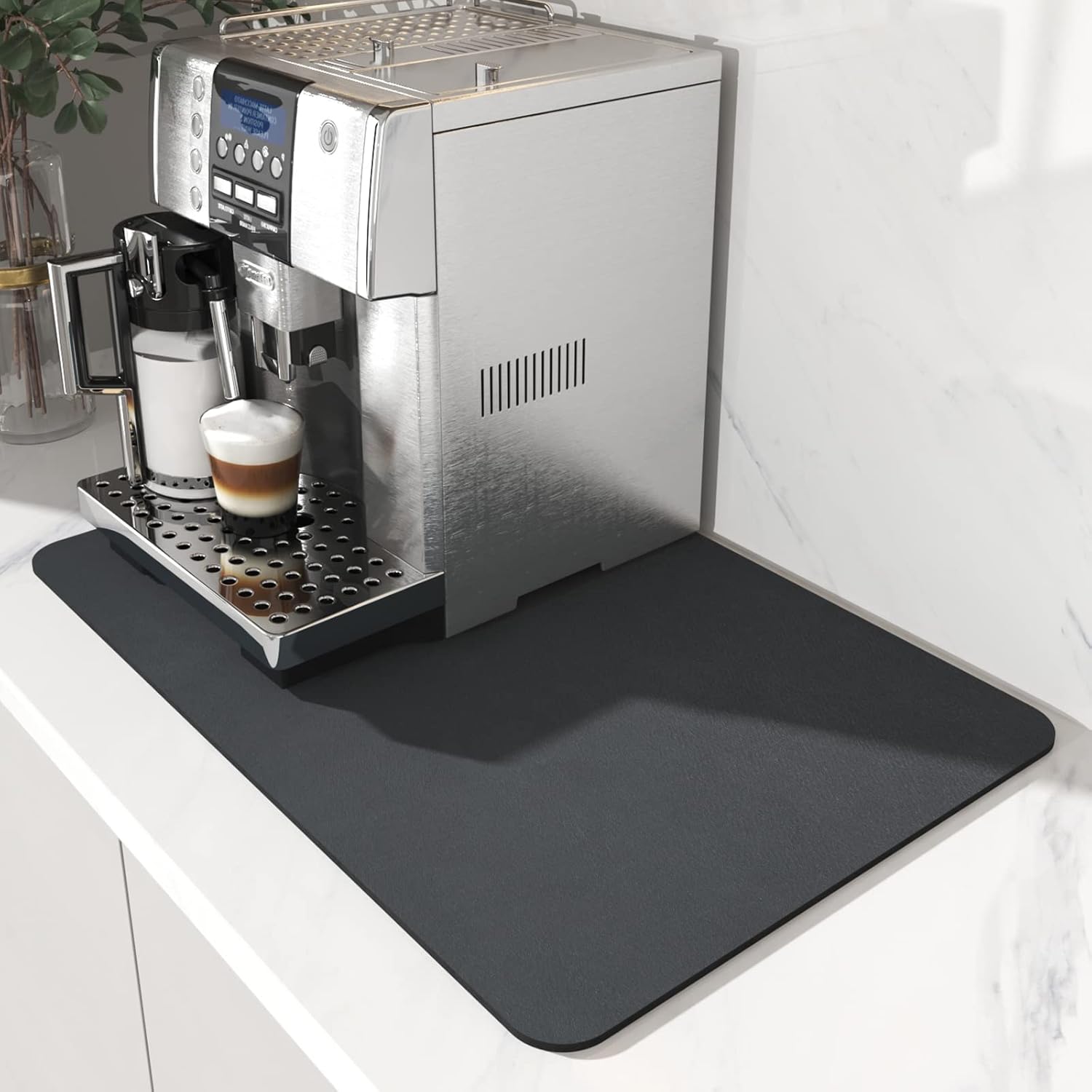 AMOAMI Coffee Mat: Stain-Hiding Absorbent Dish Drying Power!