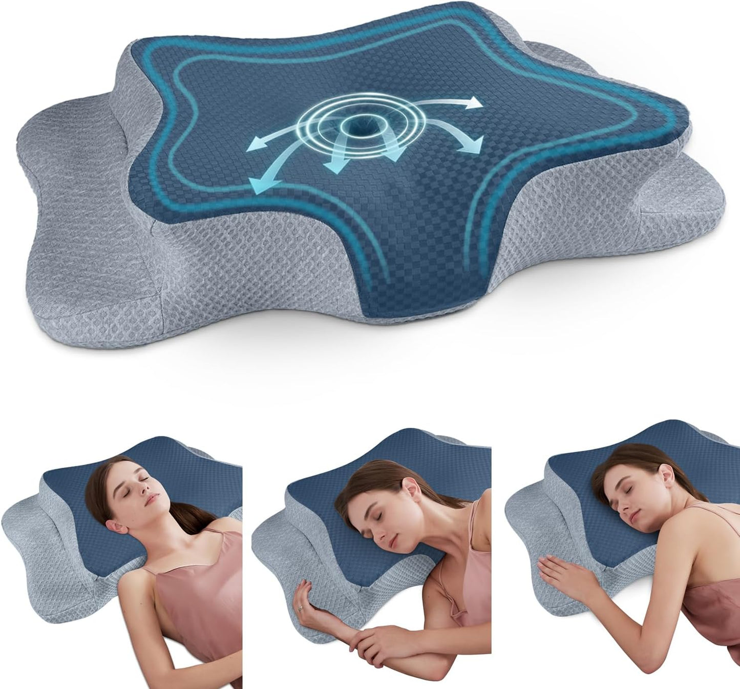 Cervical Neck Pillow for Pain Relief Sleeping and Comfort