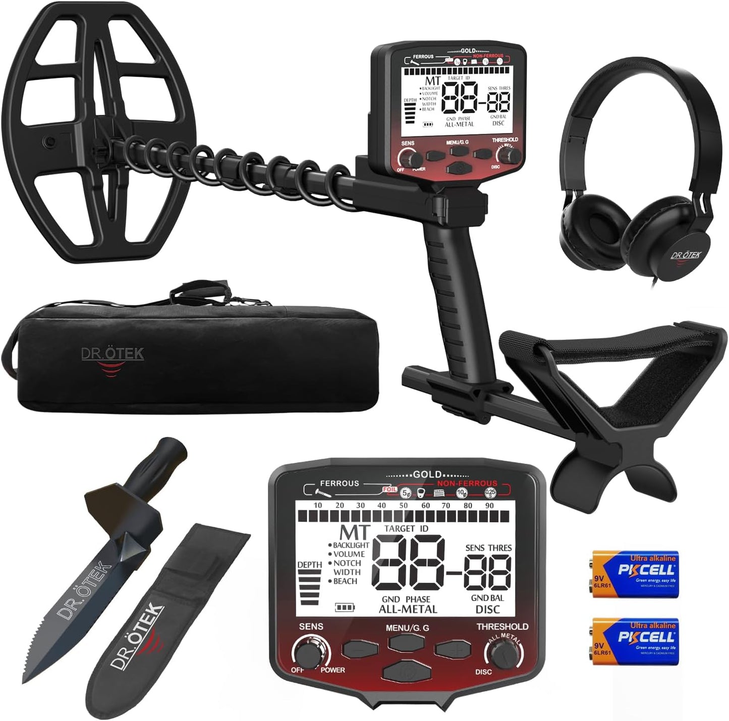 Professional Metal Detector with 5 Modes and Waterproof Coil