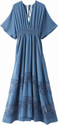 Lace Maxi Dress for Women with Smocked Waist Perfect for Any Event