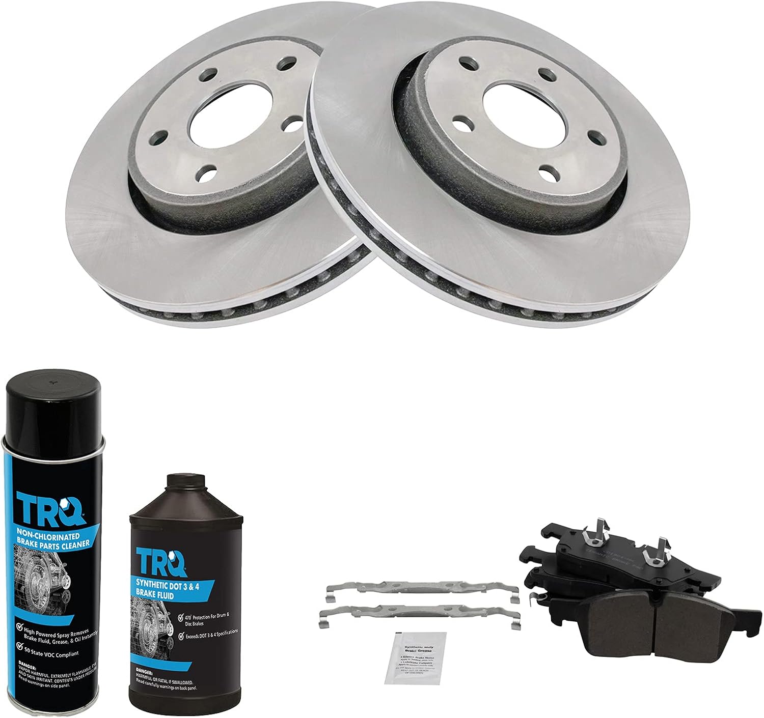 TRQ Front Brake Pad & Rotor Kit for Dodge Durango & Jeep