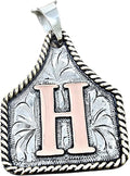 Custom Handmade Cow Tag Western Necklace with Copper Initial pick