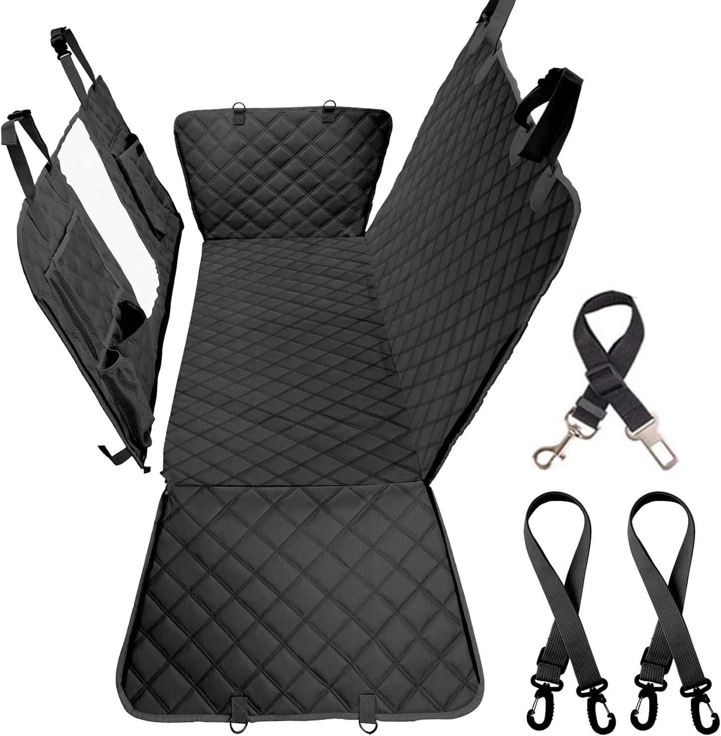 Dog Car Seat Cover for Back Seat - Waterproof Hammock Style