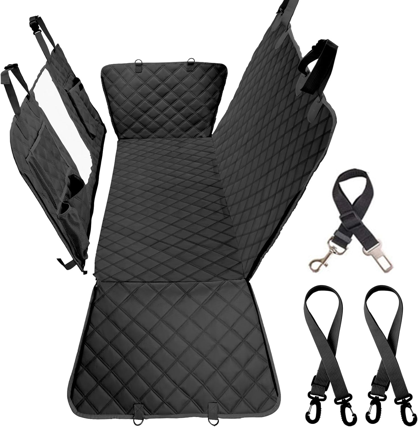 Dog Car Seat Cover for Back Seat - Waterproof Hammock Style