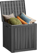 35 Gallon Outdoor Storage Box Waterproof Lockable Resin Deck Box