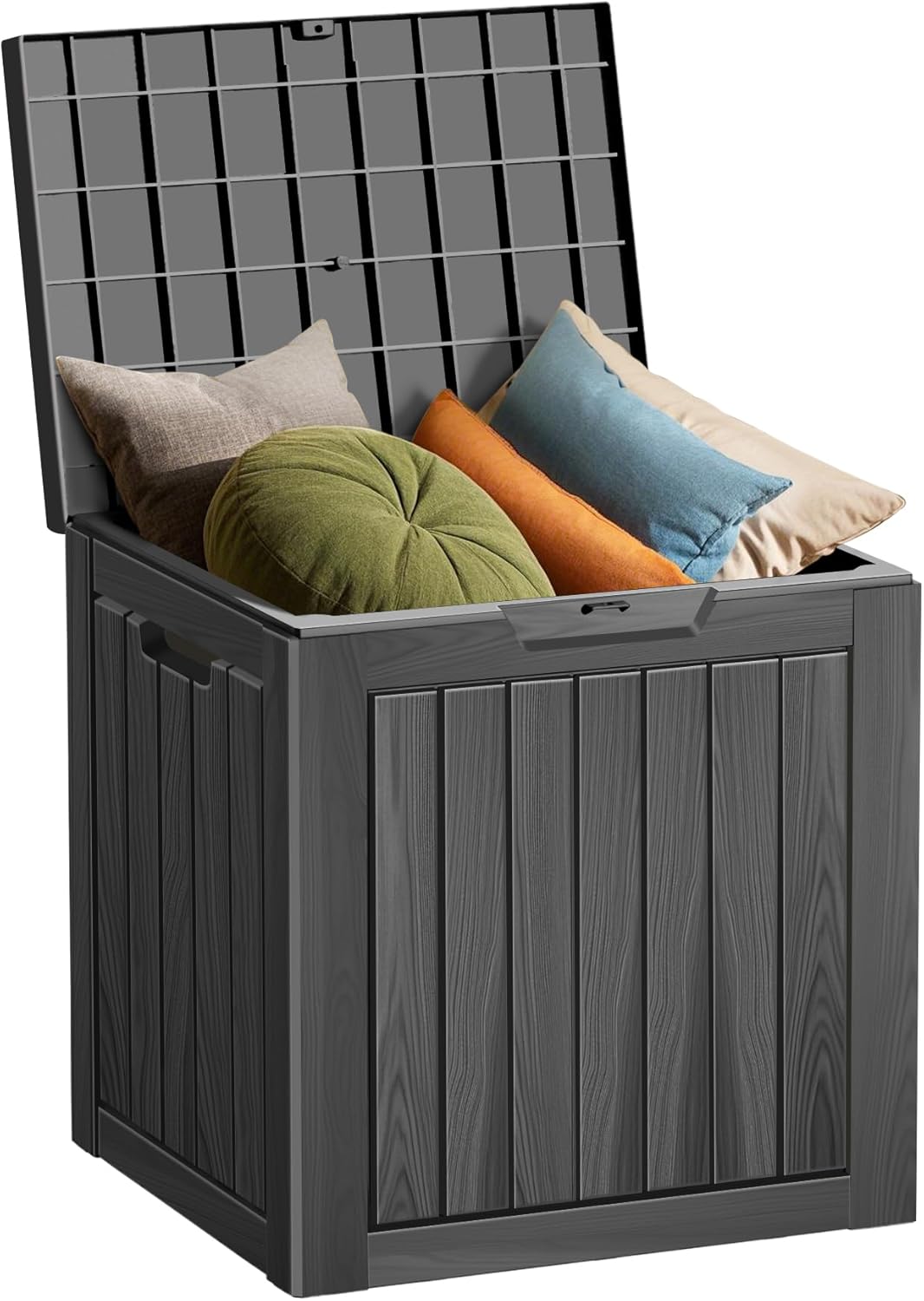 35 Gallon Waterproof Lockable Resin Deck Box for Outdoor Storage