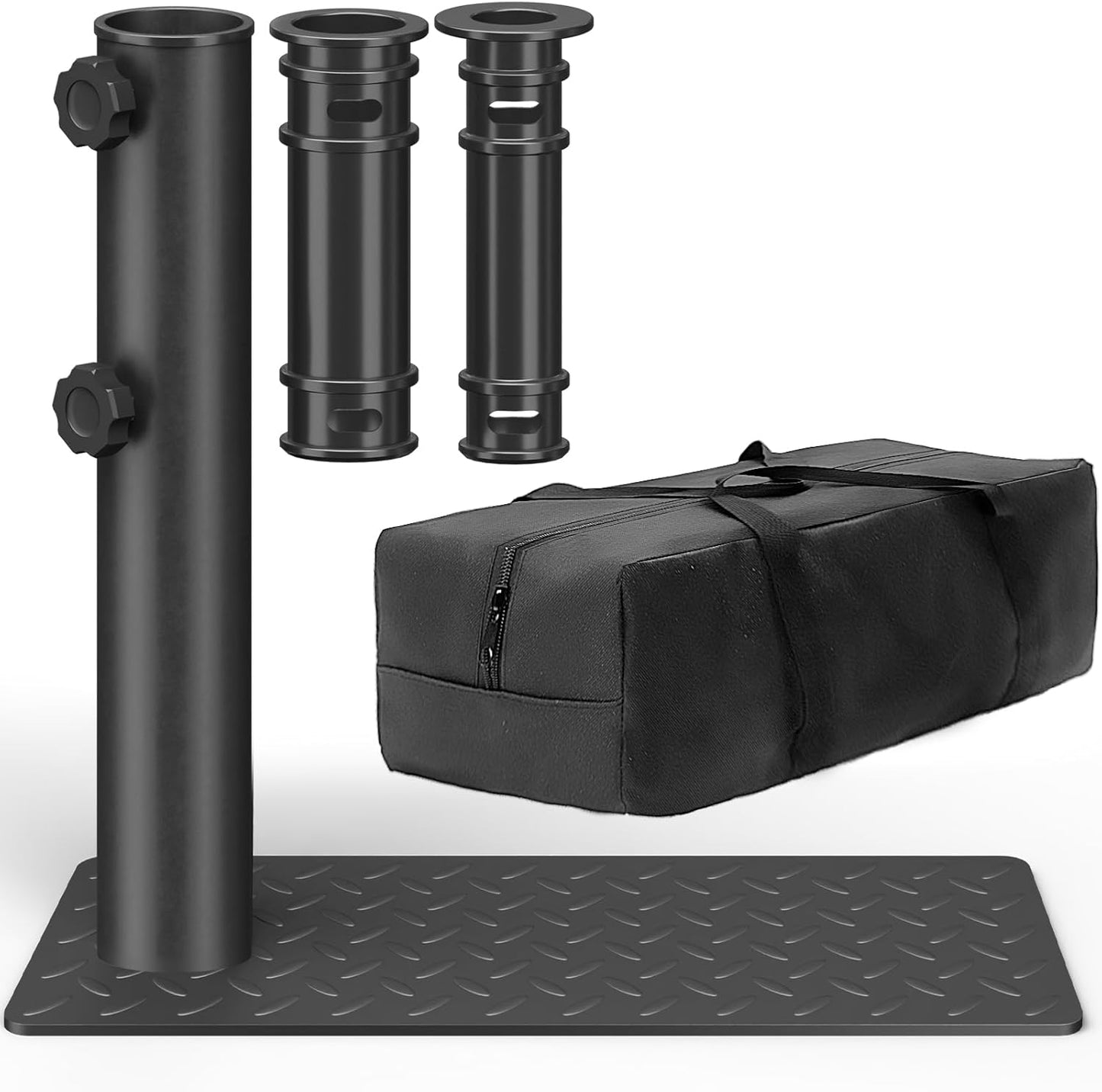 Portable Tire Mount for Flagpoles and Antennas - Heavy-Duty Stand