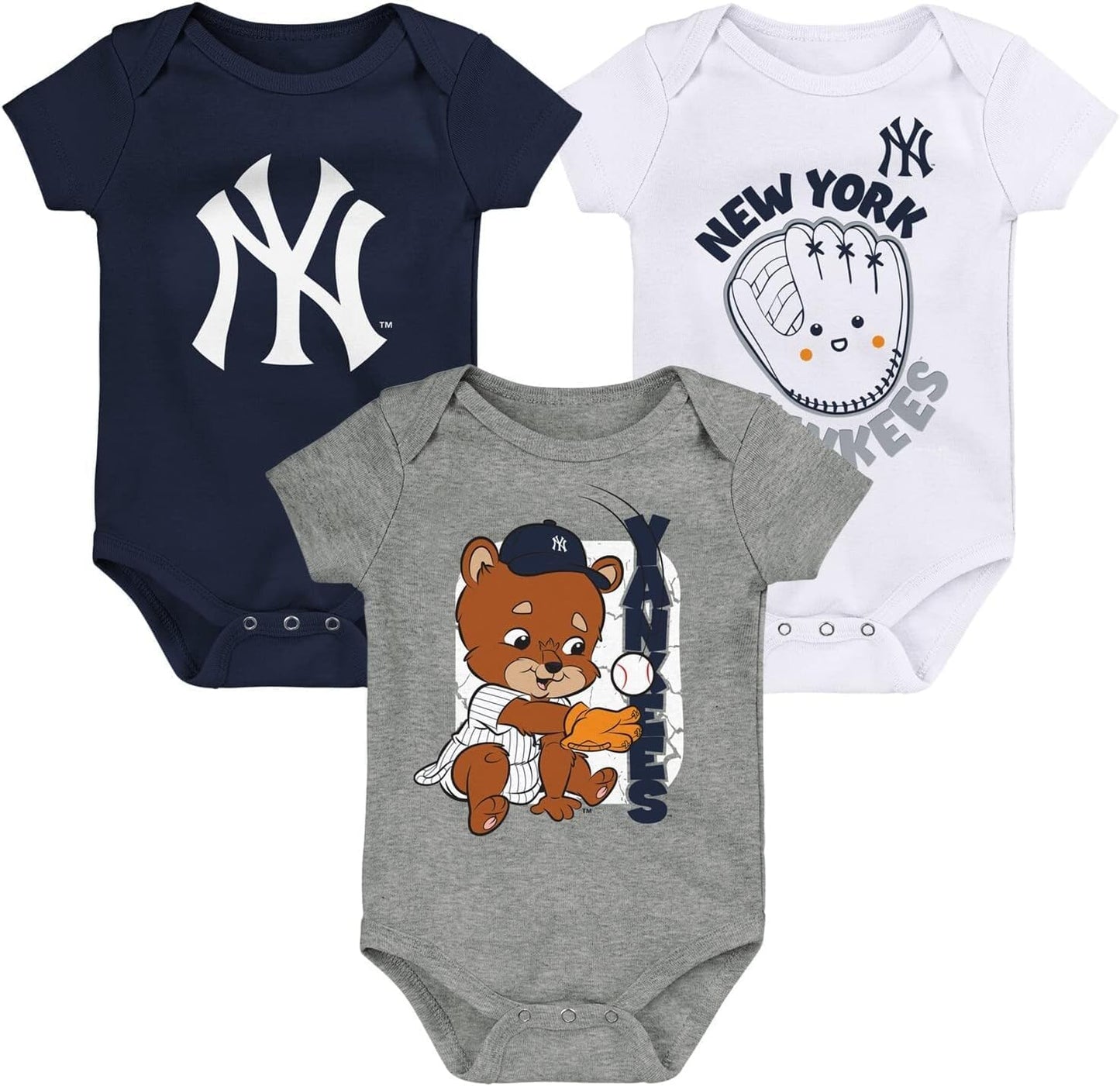 MLB Newborn & Infants 3 Piece Onesie Creeper Romper Set