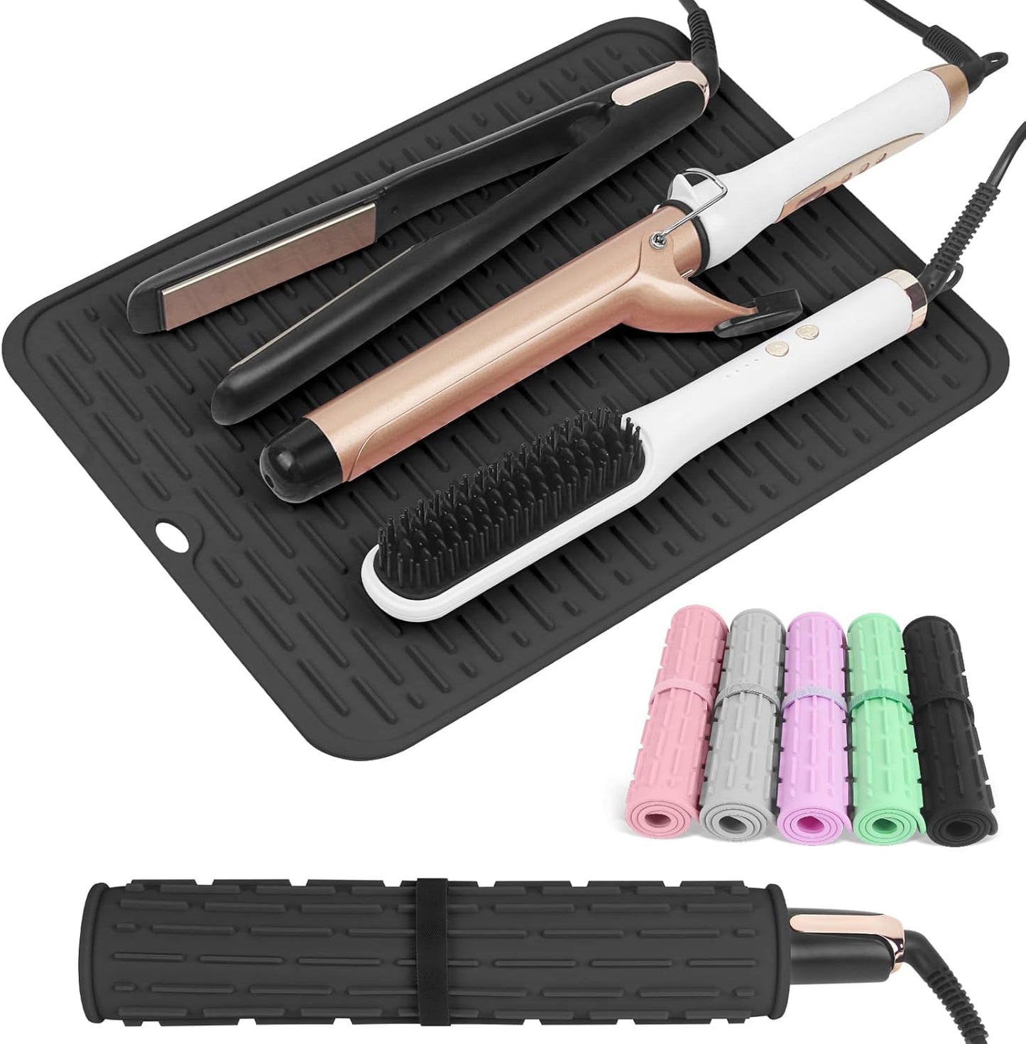AMIJEAL Oversize Heat Resistant Styling Mat - Portable & Protective!