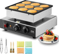 VEVOR Dutch Pancake Maker 9PCS 76mm Dorayaki Baker - Fast, Even