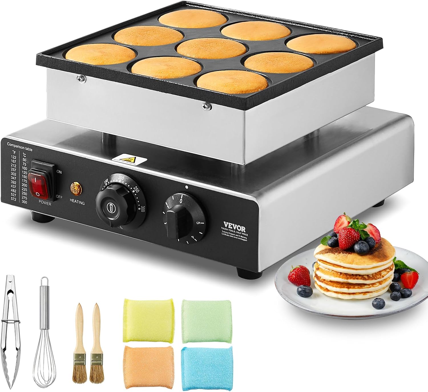 VEVOR Dutch Pancake Maker for Perfectly Cooked Waffles