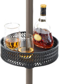 Patio Umbrella Table Tray 13 in - Portable Clip-On Drink Table