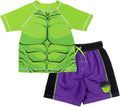 Marvel UPF 50+ Pullover Rash Guard and Swim Trunks Outfit Set - Sun