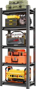 Metal Garage Shelving Unit 5-Tier Heavy Duty Storage Rack - Stable on