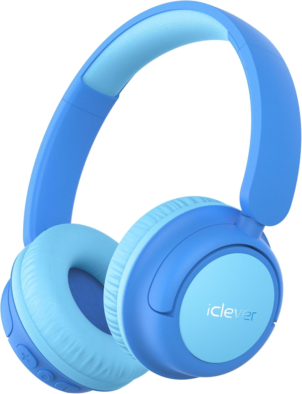iClever Kids Bluetooth Headphones, 60H Playtime, Safe Volume, Blue