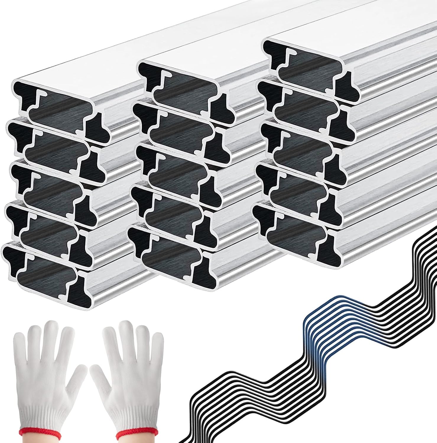 Spring Wire & Lock Channel Bundle for Greenhouse Frame Kit