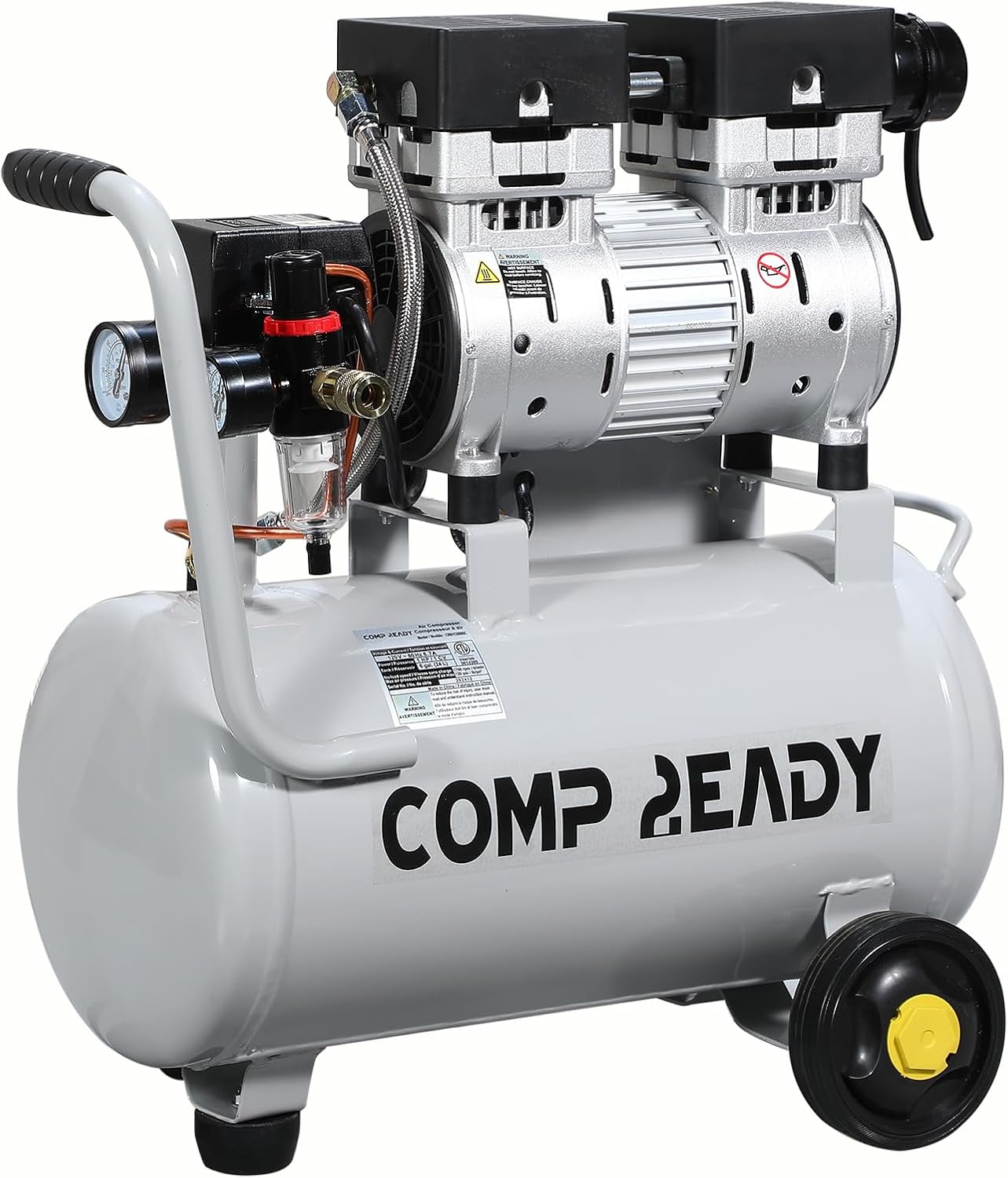 Ultra Quiet 6 Gal Air Compressor - Tire Inflation & More!