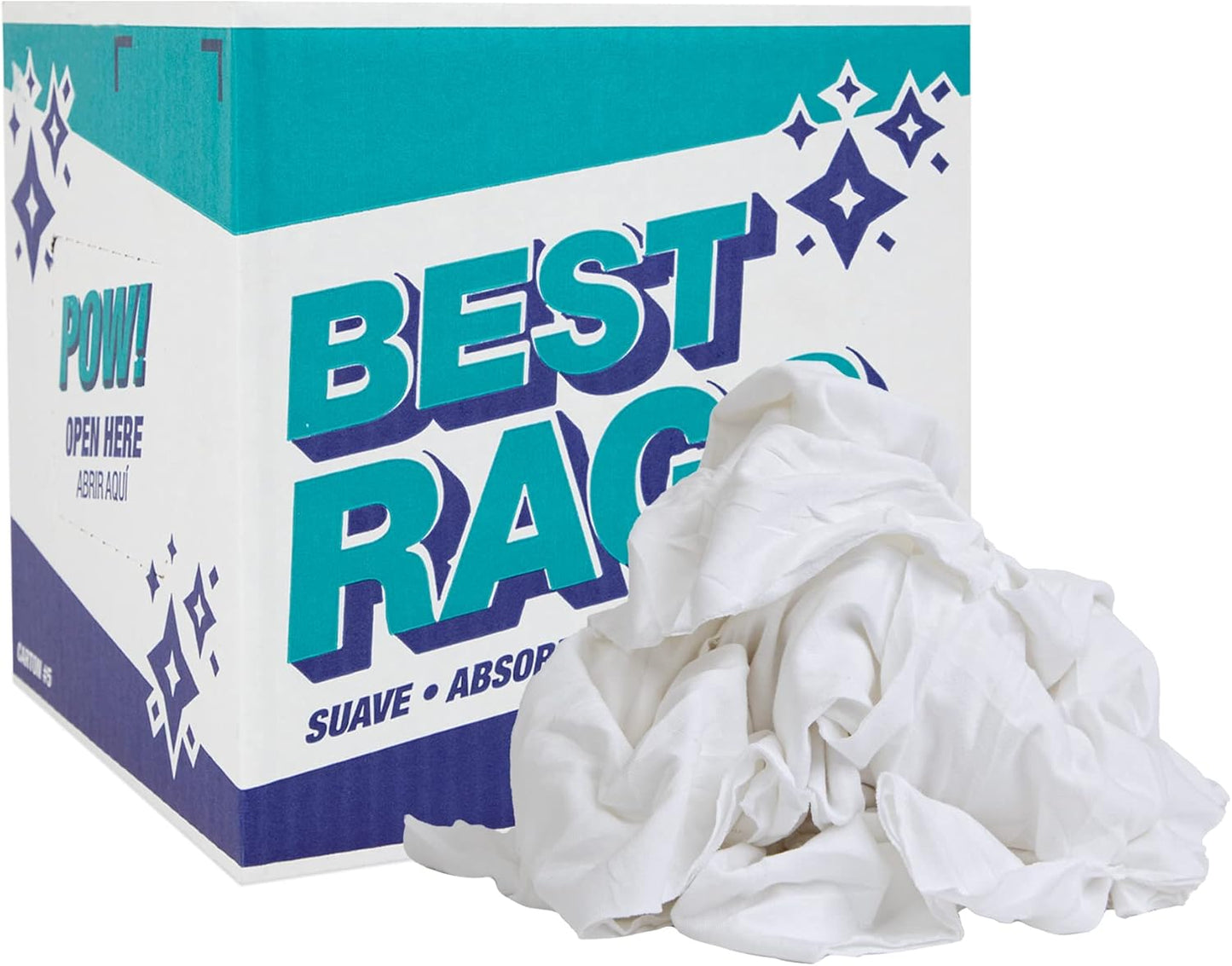 Lint-Free Cotton Cleaning Rags - 5 lb Box