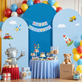 Blue Arch Backdrop Cover Set of 3 for Weddings and Parties