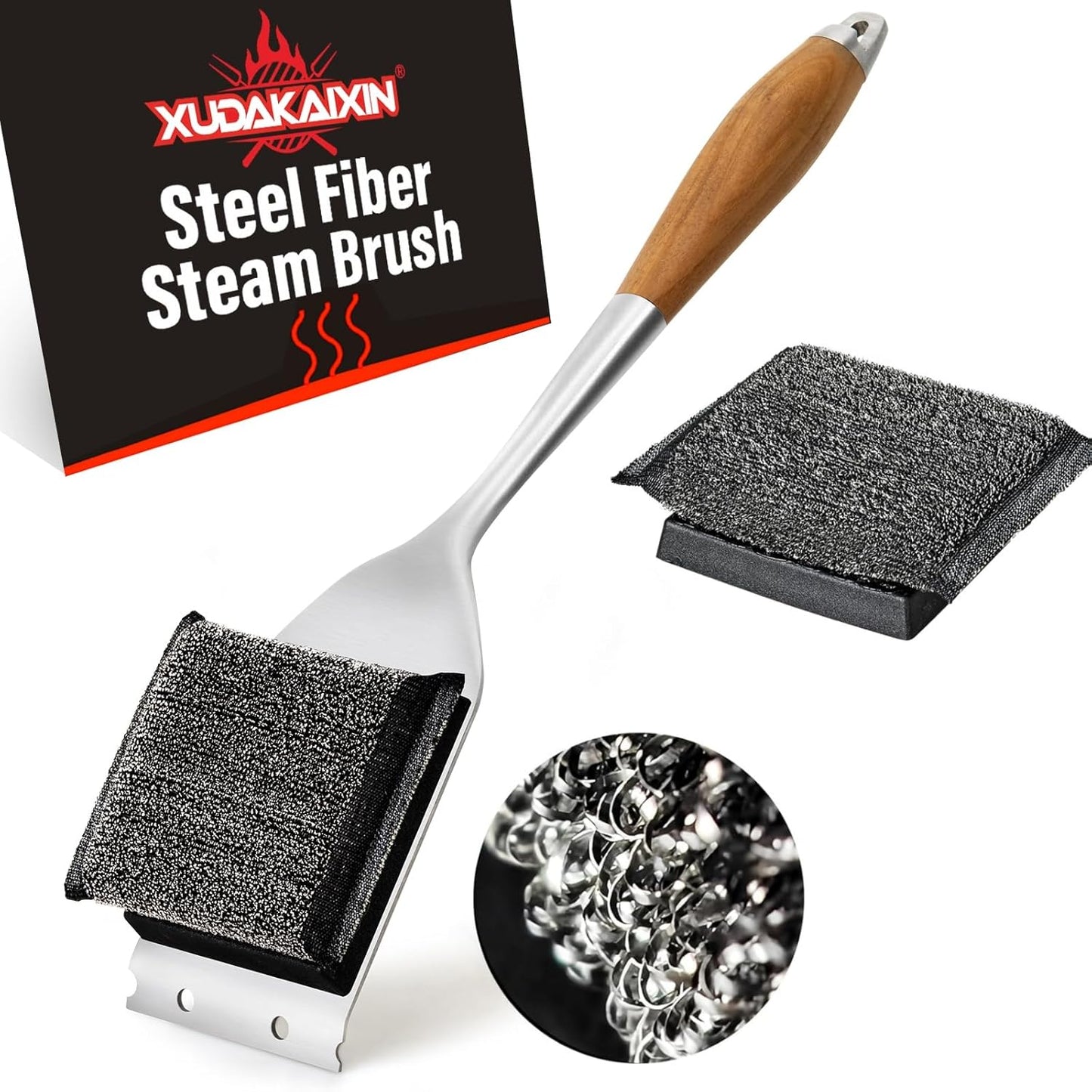 XUDAKAIXIN Bristle Free Grill Brush for Safe Cleaning
