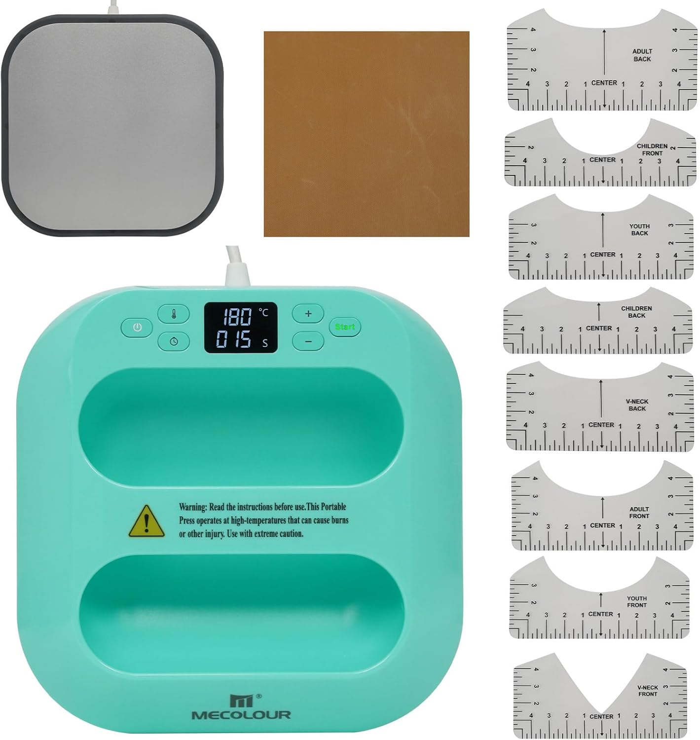Portable Heat Press Machine for T Shirts with Accessories