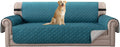 Reversible Quilted Sofa Cover Oversized Dark Teal/Beige - Water