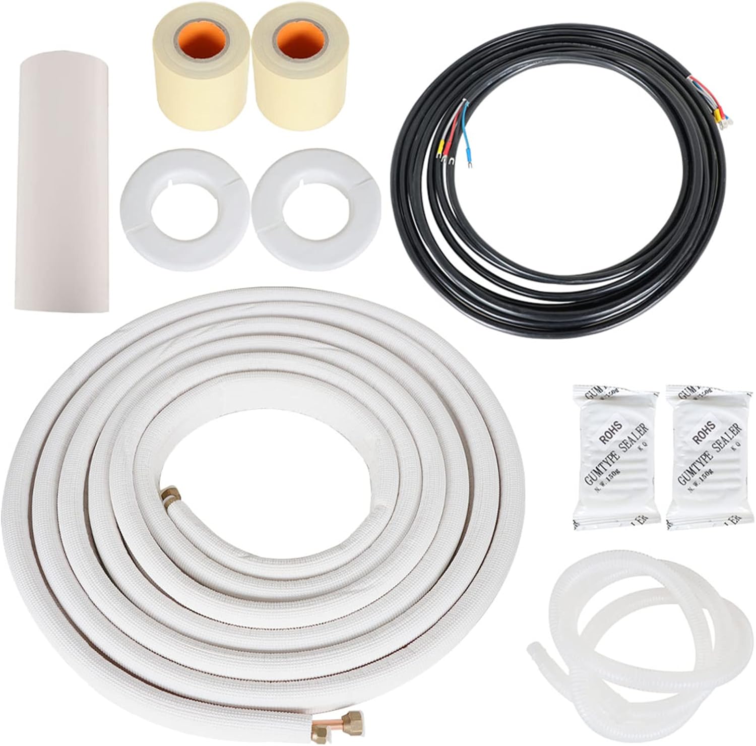25FT Insulated Copper Twin Hoses for Mini Split AC - Superior Cooling!