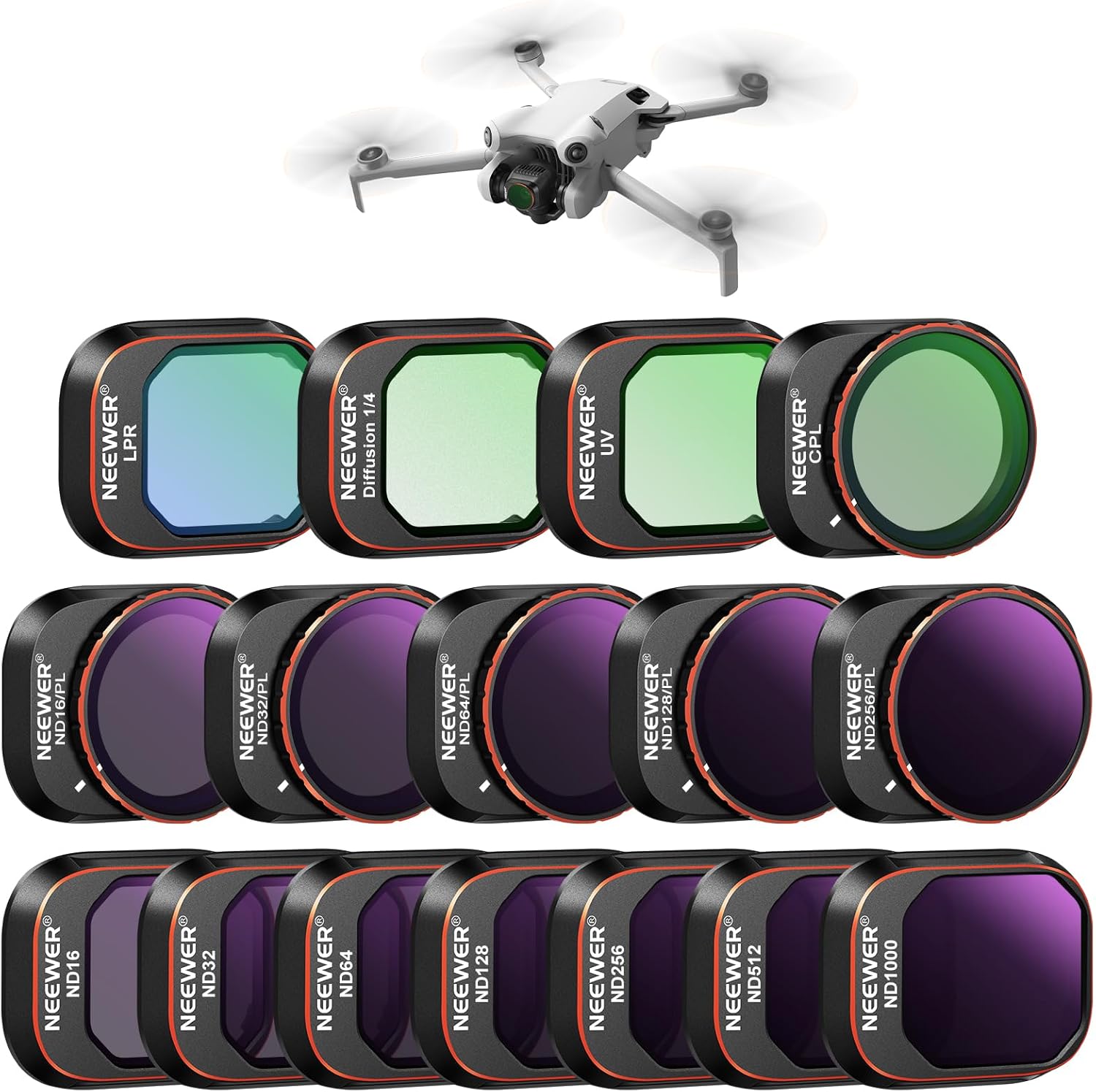 NEEWER ND & CPL & Effect Filter Set for DJI Mini 4 Pro Users