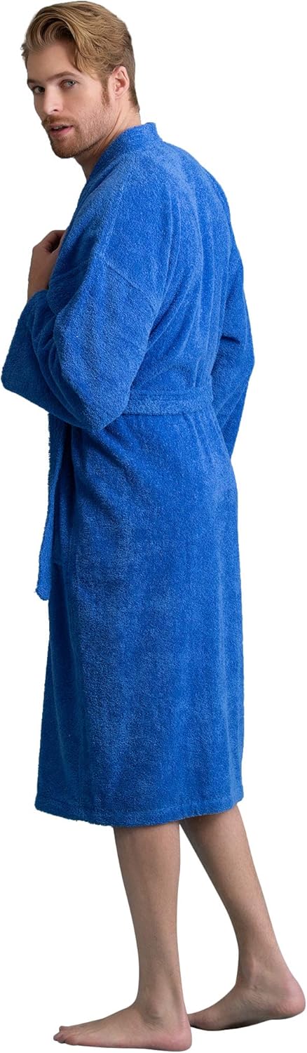 Soft Touch Linen Men's Kimono Terry Bathrobe for Comfort