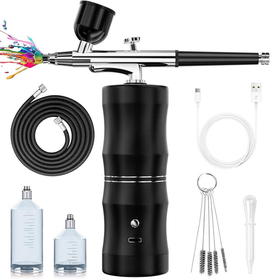 Rechargeable Airbrush Kit: 48PSI High Pressure for Multiple Uses