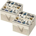 Aokeyee Shoe Organizer for Closet - Foldable 2-Pack Shoe Storage Boxes