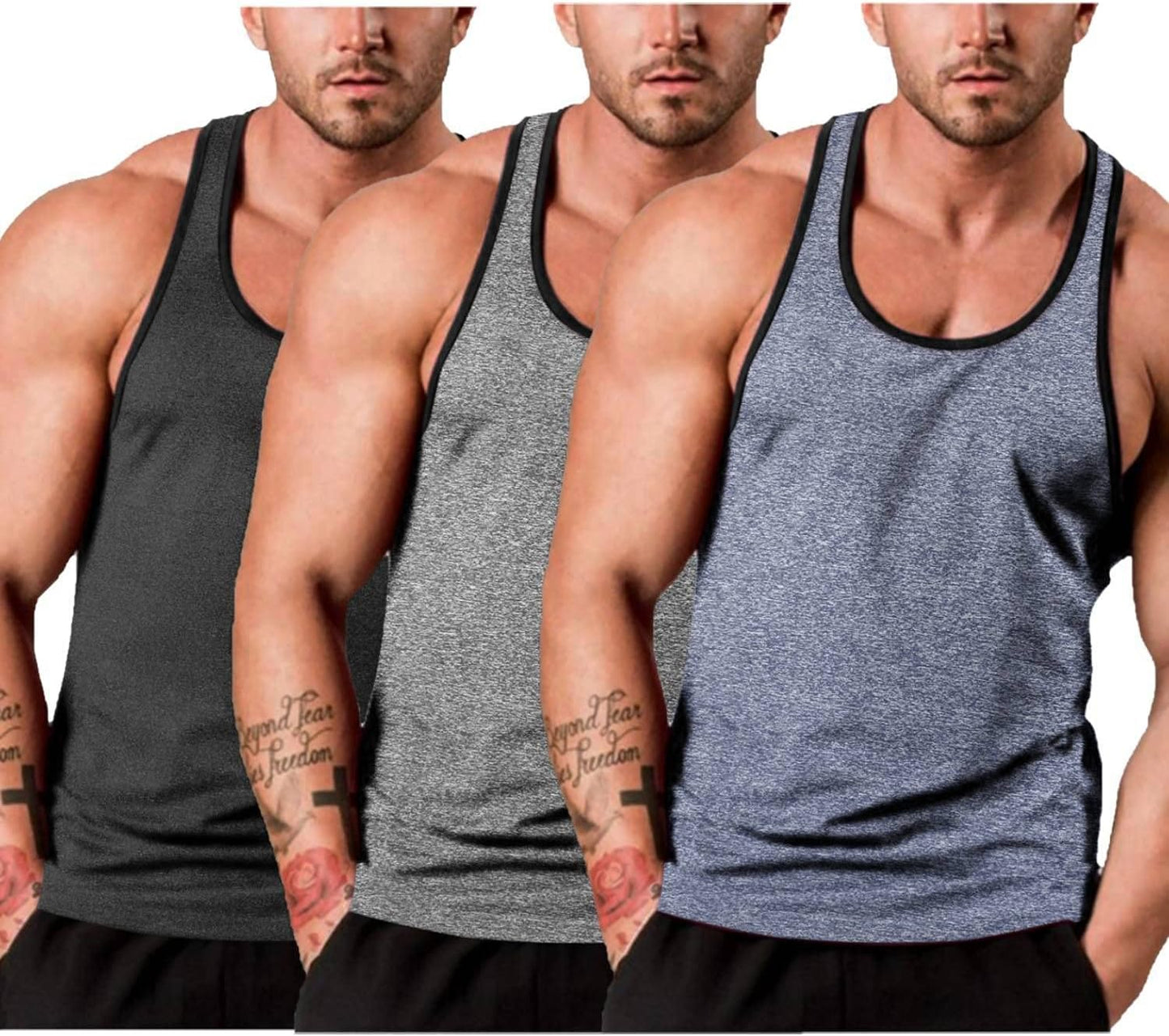 COOFANDY 3-Pack Muscle Tee Set for Epic Workouts