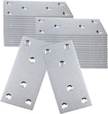 50 Pack Silver Mending Plate for Wood 4in x 2in - Heavy Duty Repair
