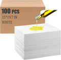 Hoolerry 100-Pack Oil Absorbent Pads for Garage and Home Cleanup