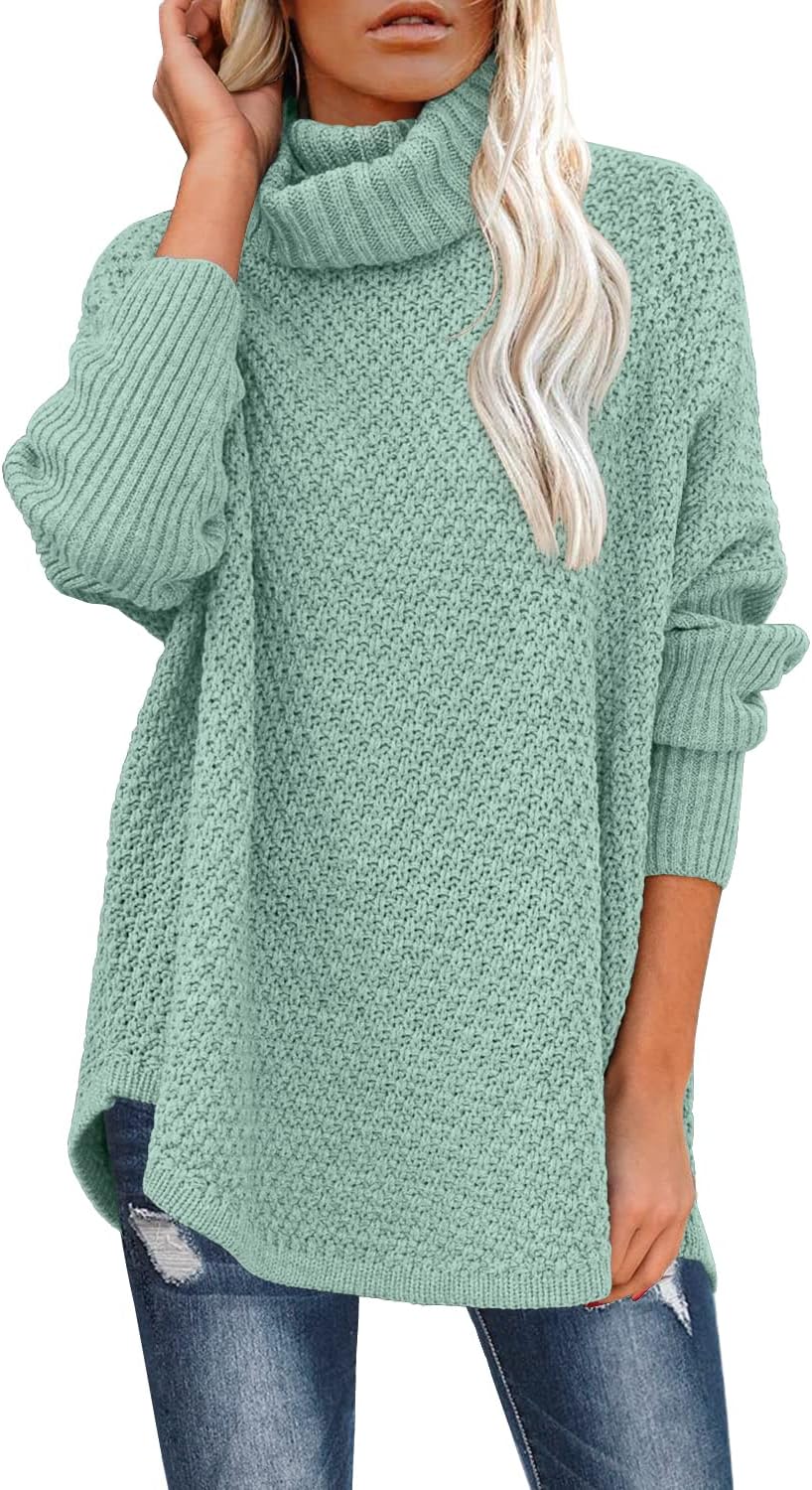 DOROSE Women's Oversized Turtleneck Long Sleeve Pullover Sweater