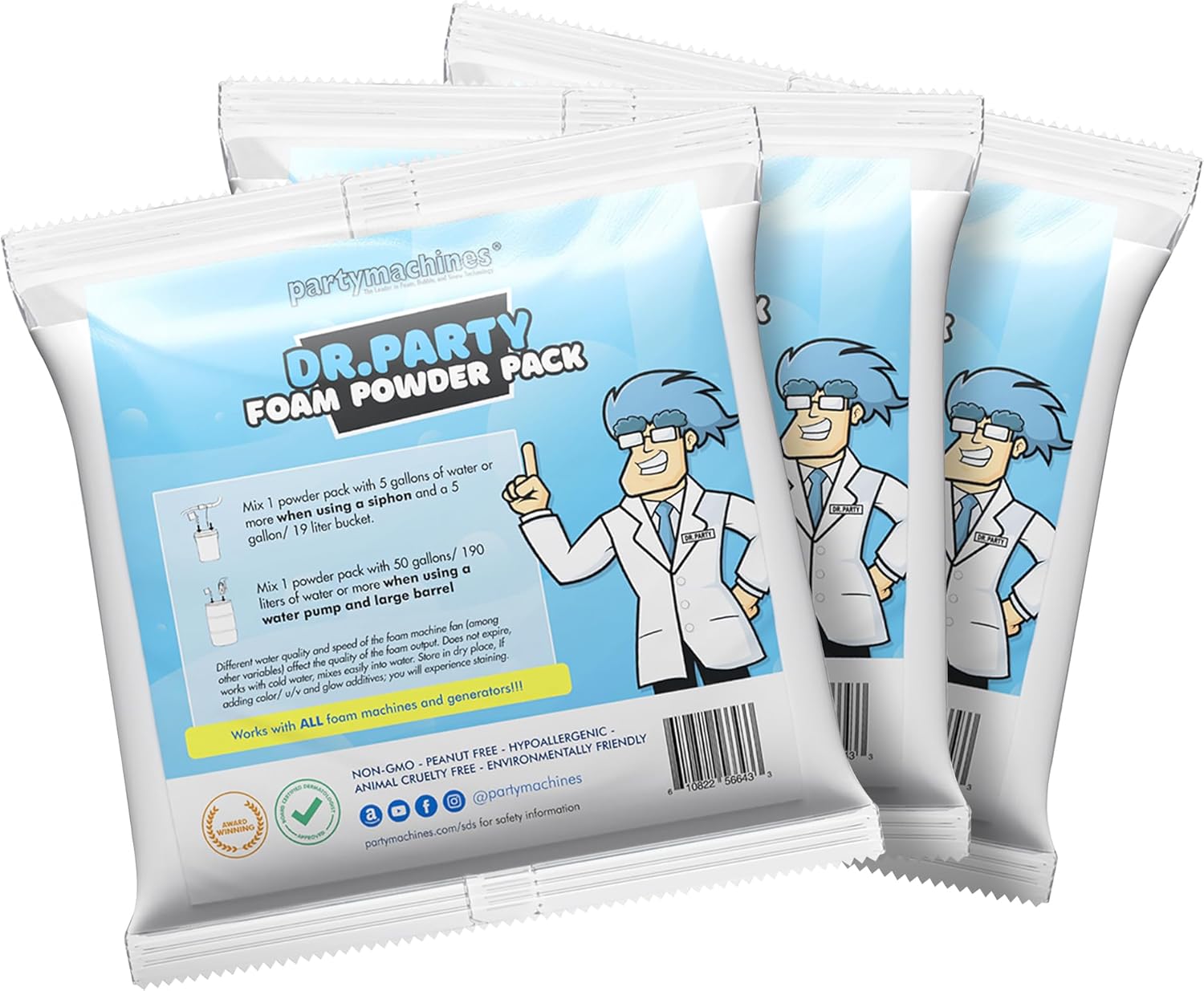 3 Powder Packs for Foam Machine - Easy to Use Surfactant Blend