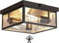 Outdoor Ceiling Light with Motion Sensor - Dusk to Dawn Porch Fixture
