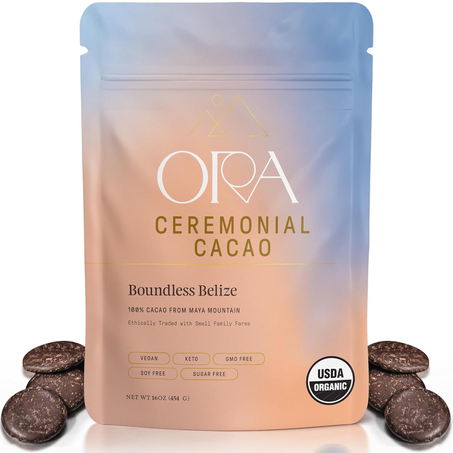 ORA Ceremonial Cacao - Organic 100% Cacao for Better Energy